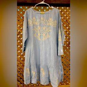 Roller Rabbit Light Blue with White Stitch Detail